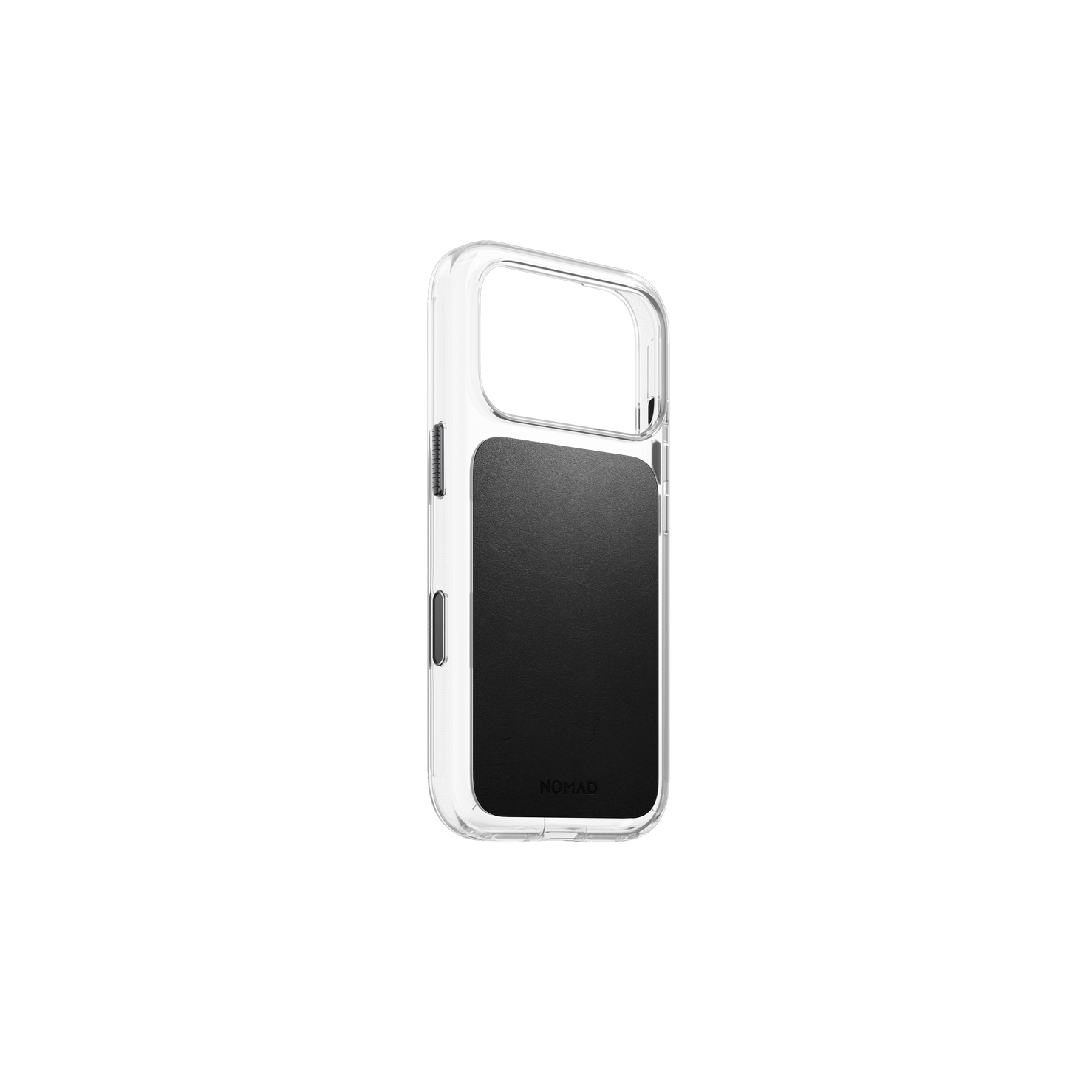 Nomad Clear Case with Horween Leather for iPhone 18 Pro - Black