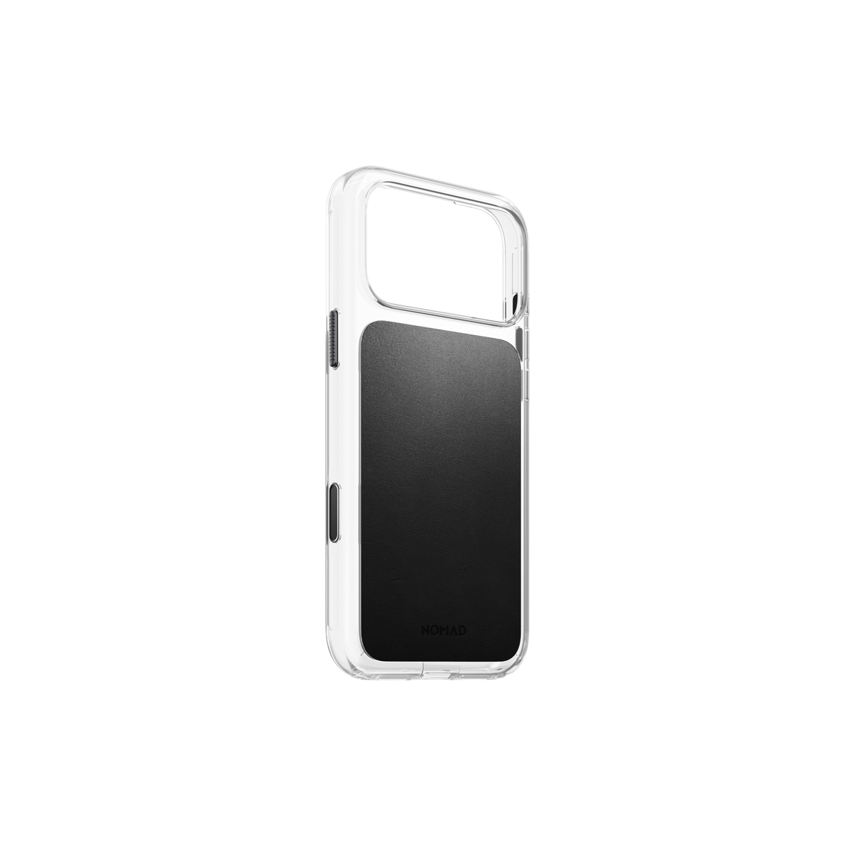 Nomad Clear Case with Horween Leather for iPhone 18 Pro Max - Black