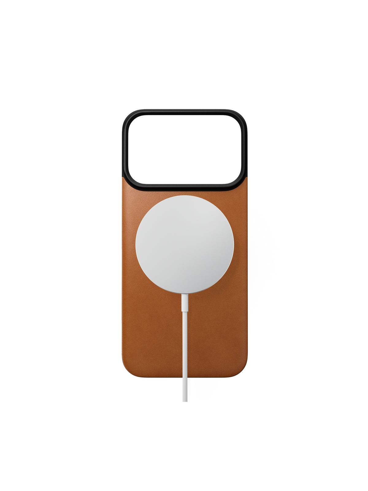 Nomad Magnetic Back with Horween Leather for iPhone 18 Pro - Saddle