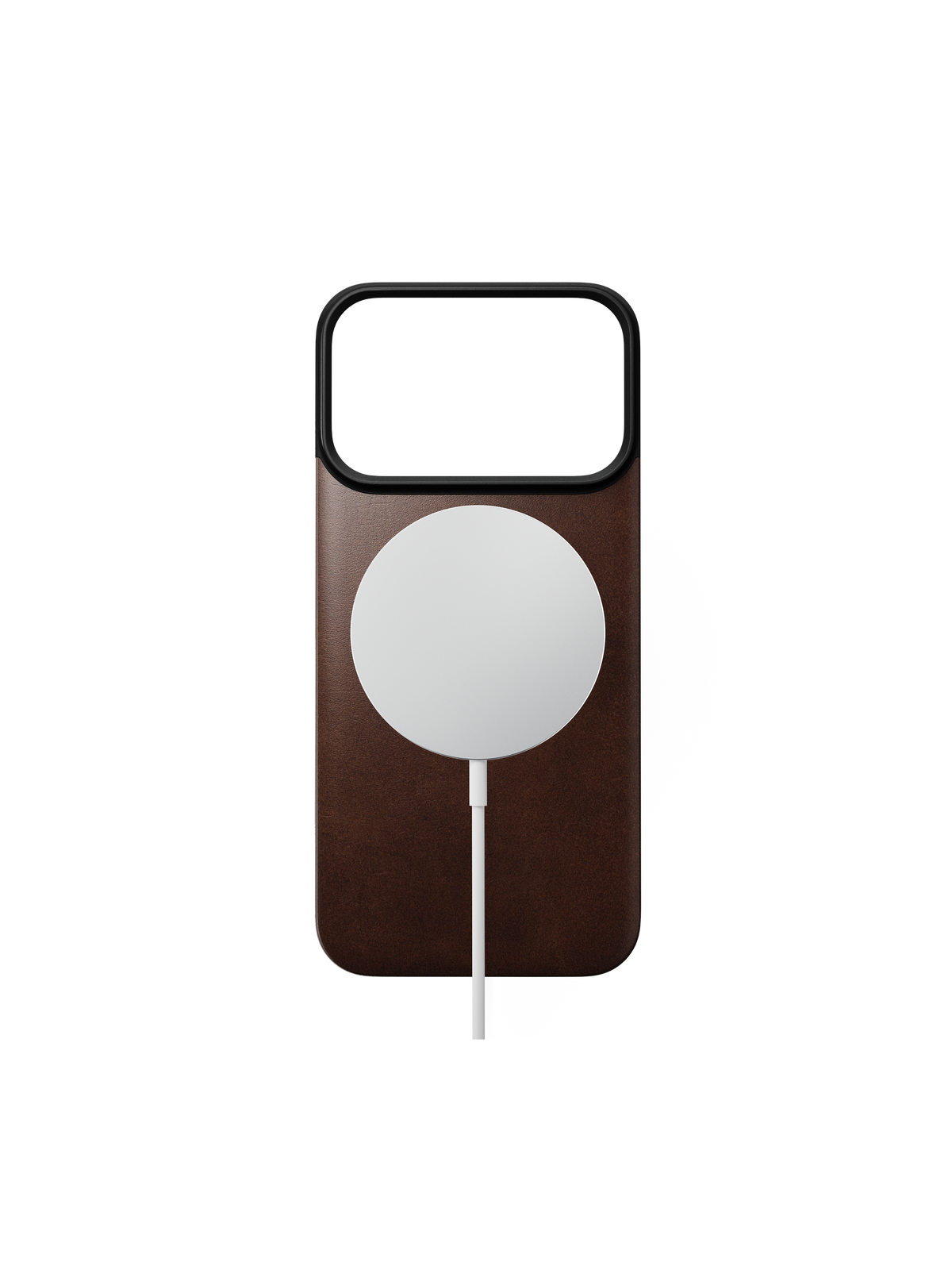 Nomad Magnetic Back with Horween Leather for iPhone 18 Pro - Rustic Brown