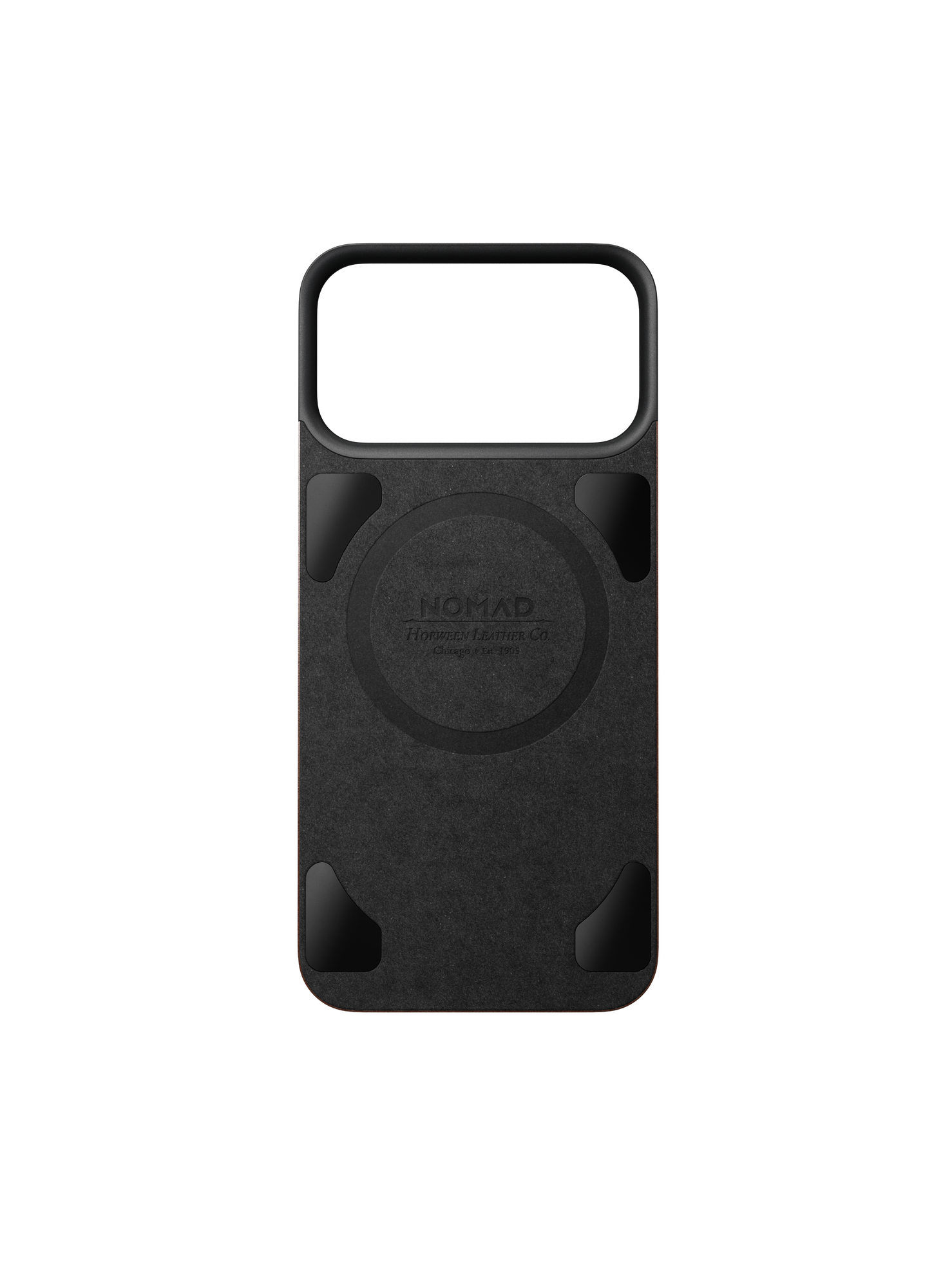 Nomad Magnetic Back with Horween Leather for iPhone 18 Pro Max - Rustic Brown