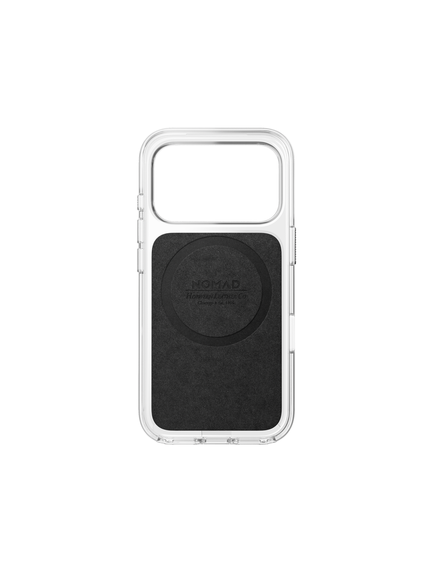Nomad Clear Case with Horween Leather for iPhone 18 Pro - Saddle