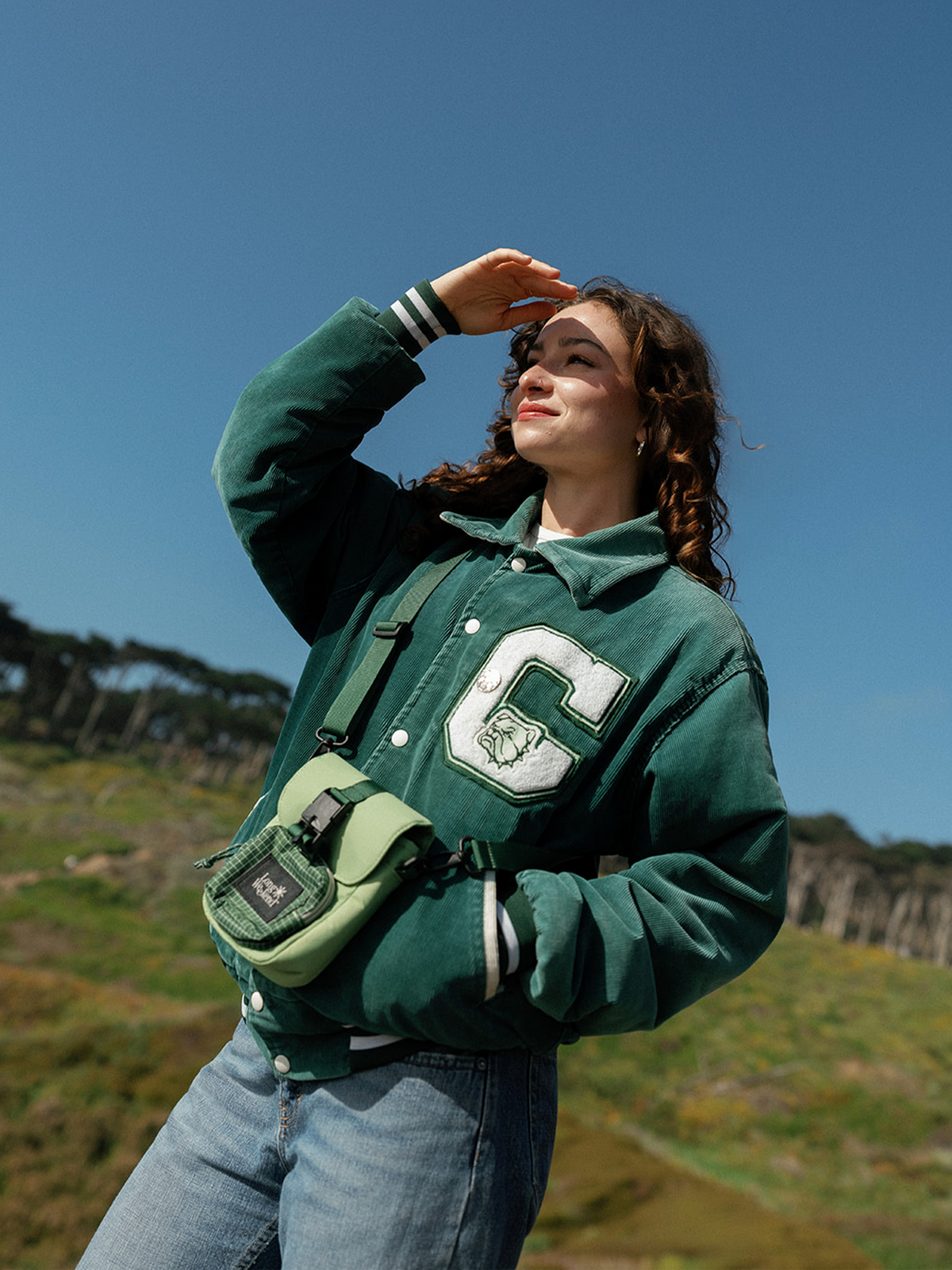 Long Weekend Crossbody Camera Pouch - Moss Green