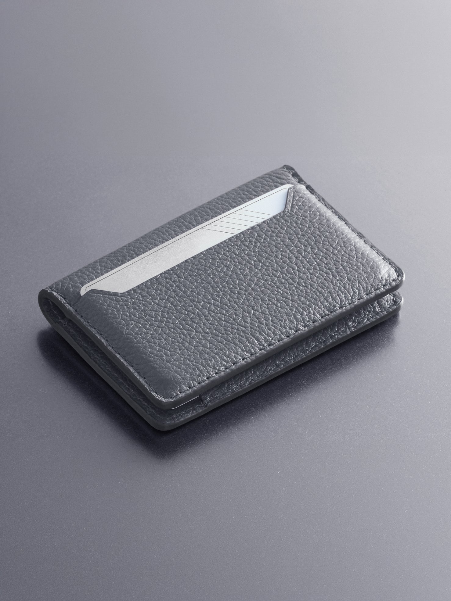 Woolnut Leather Wallet - Grey