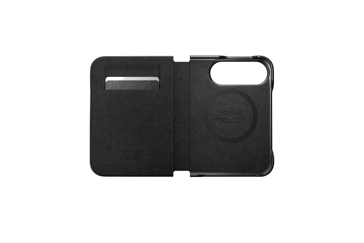 Nomad Traditional Folio with Horween Leather for iPhone Duo - Black