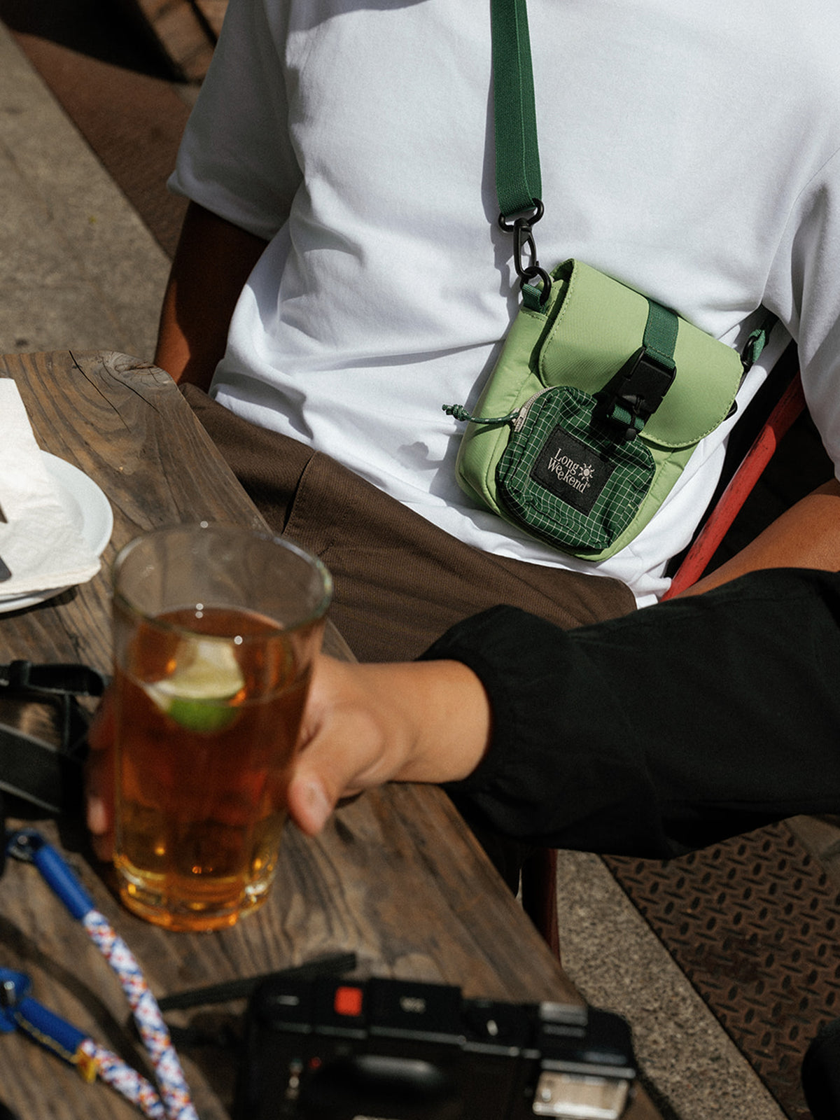 Long Weekend Crossbody Camera Pouch - Moss Green