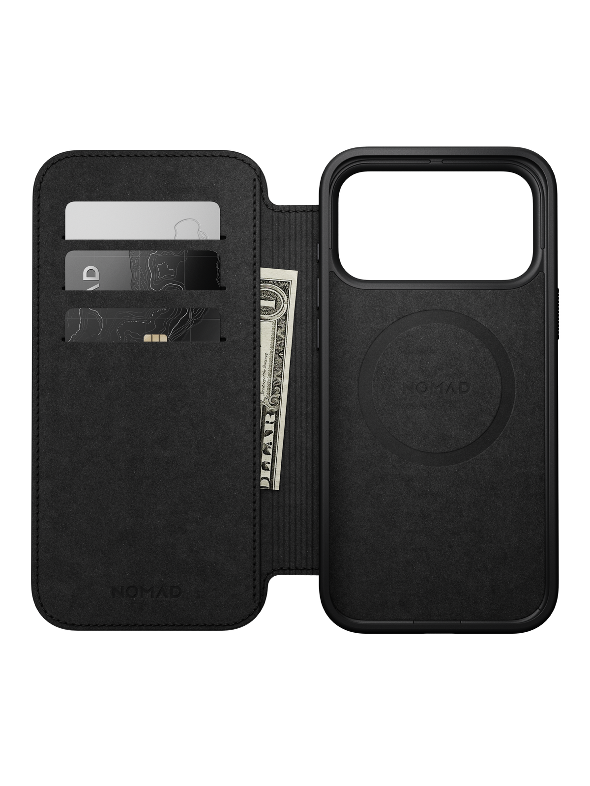 Nomad Modern Folio with Camino Leather for iPhone 18 Pro Max - Black