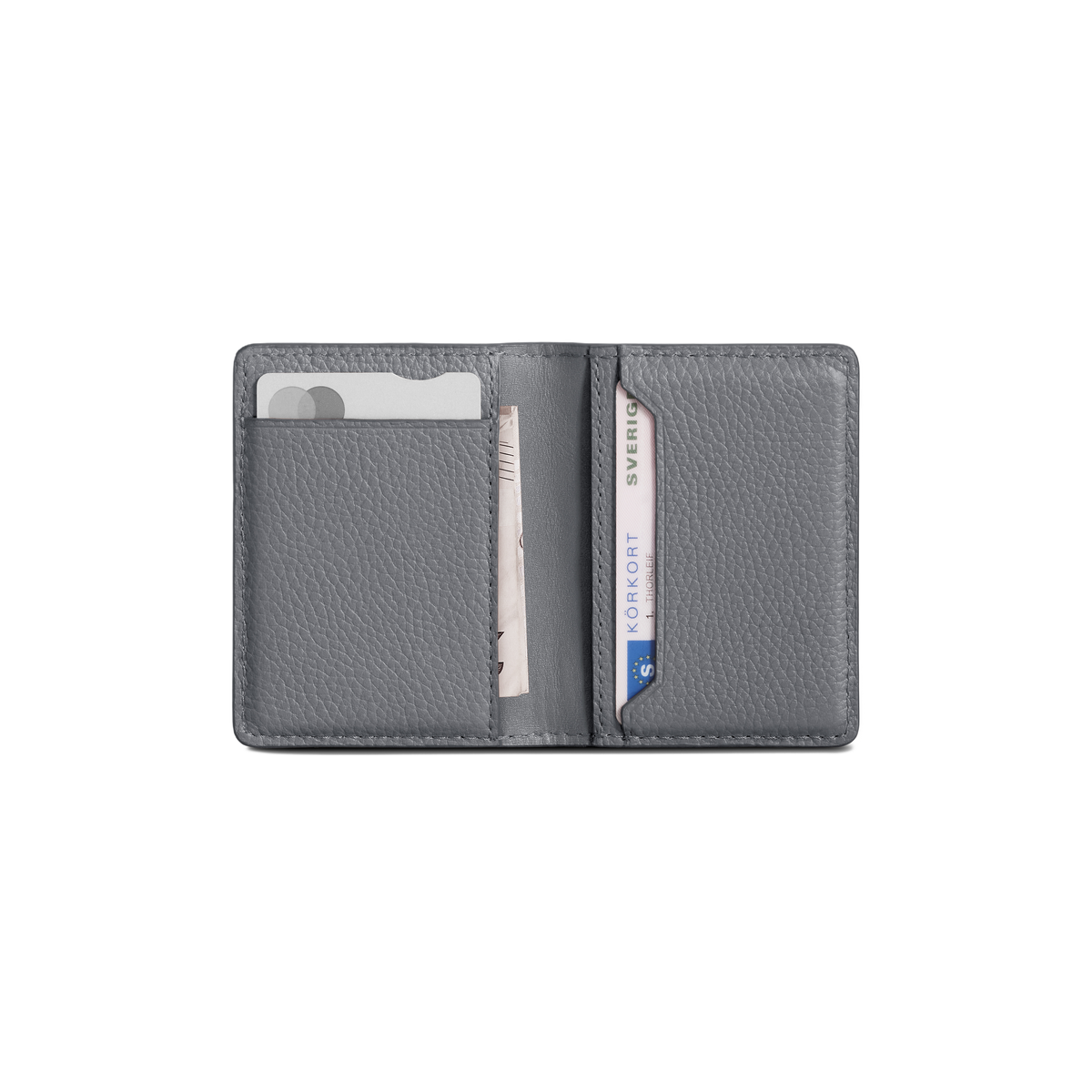 Woolnut Leather Wallet - Grey