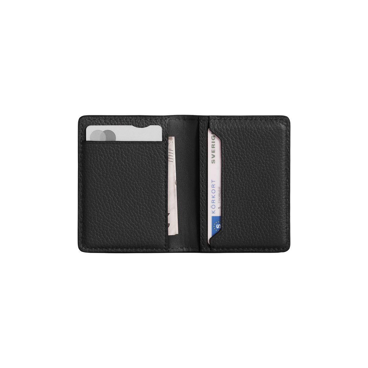 Woolnut Leather Wallet - Black