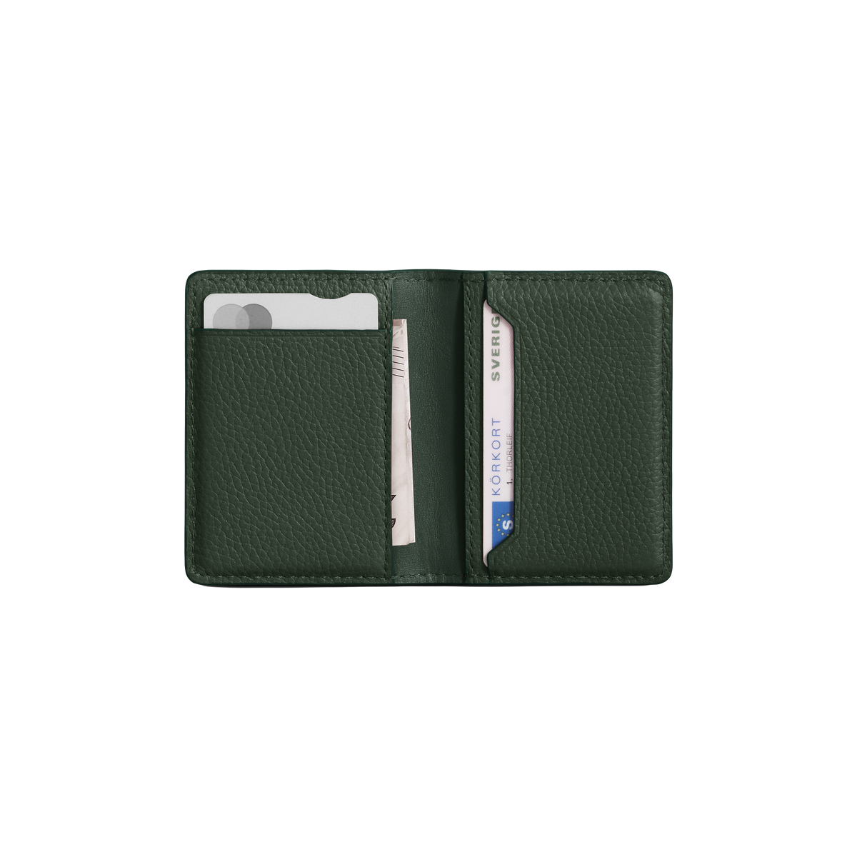 Woolnut Leather Wallet - Green