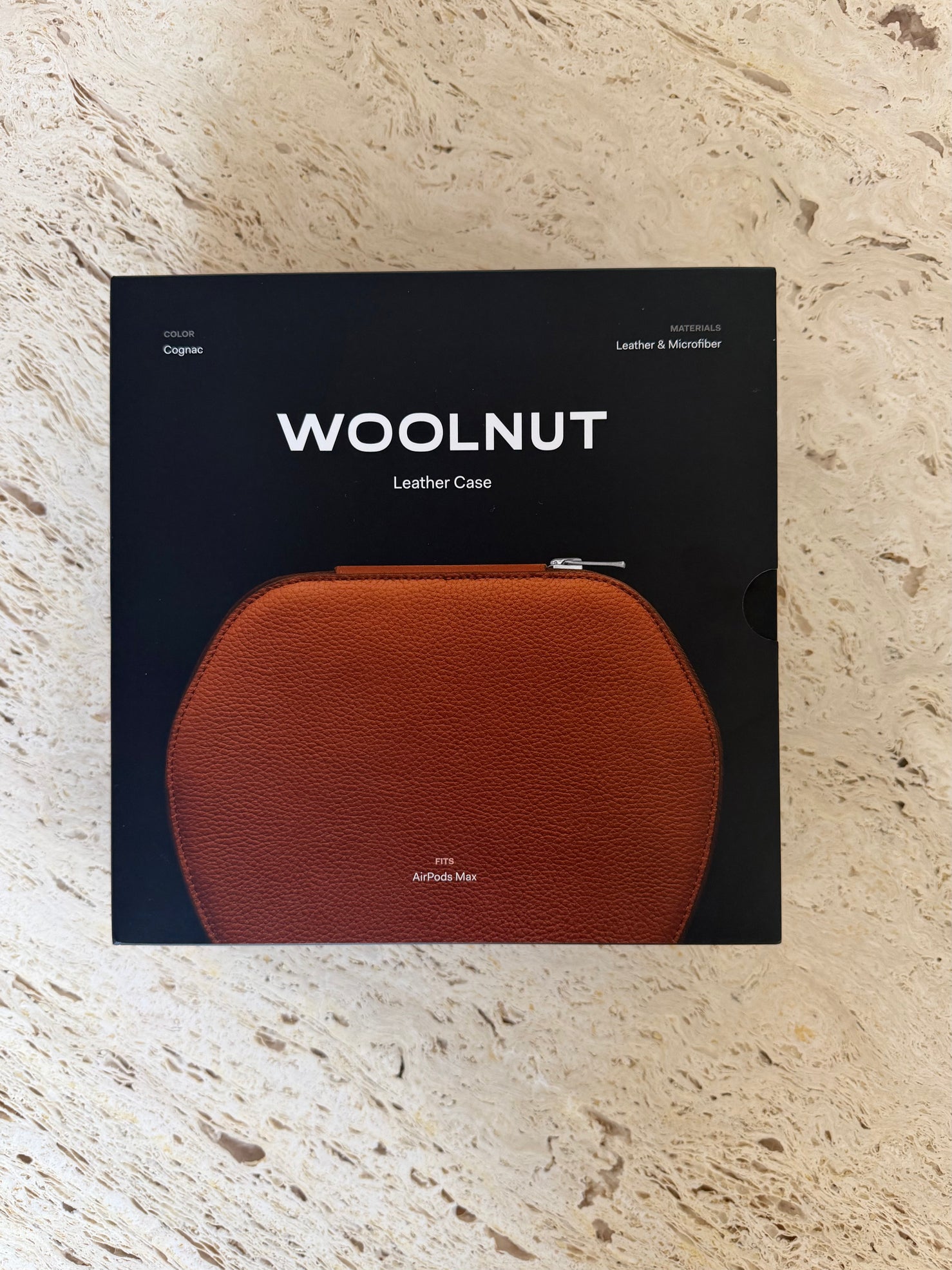 Woolnut Leather Case for AirPods Max - Cognac - Open Box