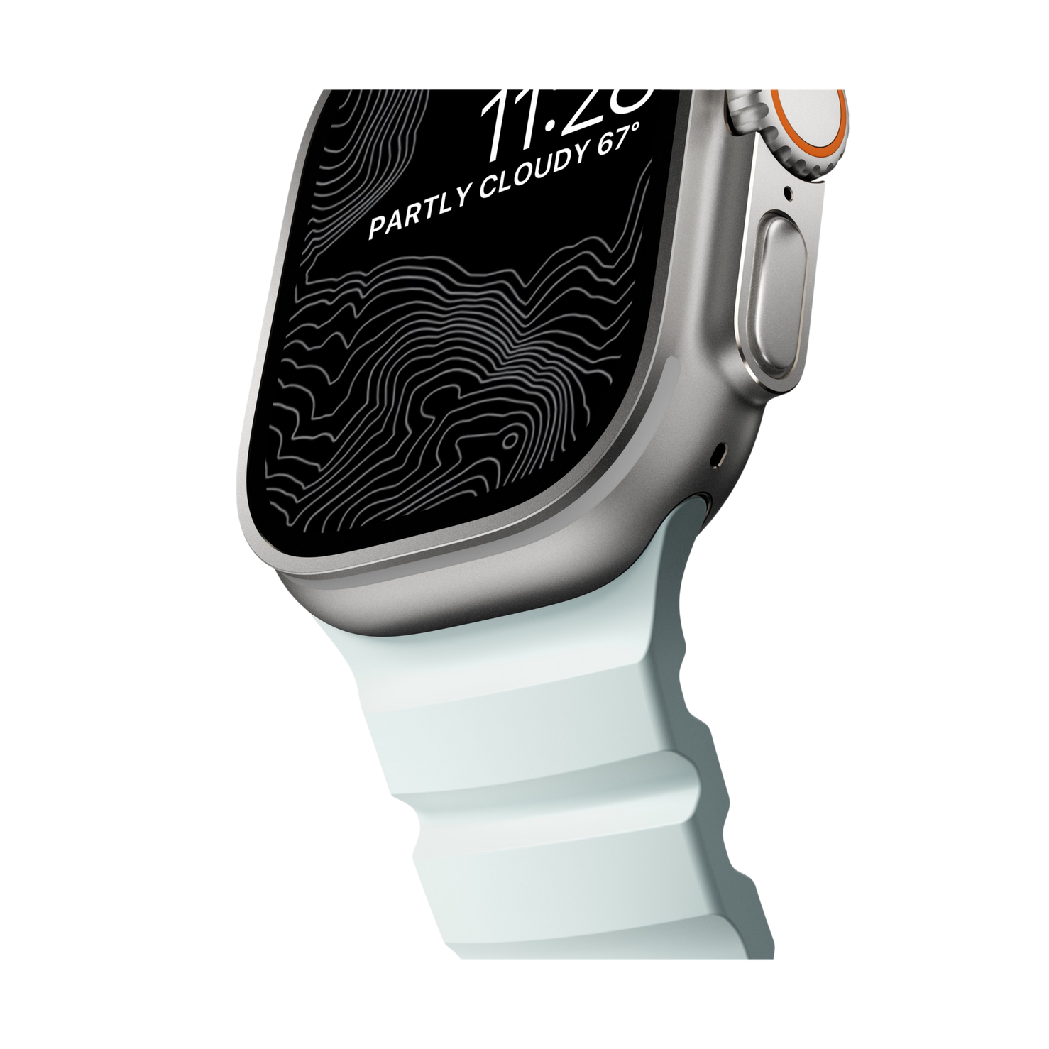 Nomad Rocky Point Band - 46/49mm - Natural Hardware - Icy Blue Glow