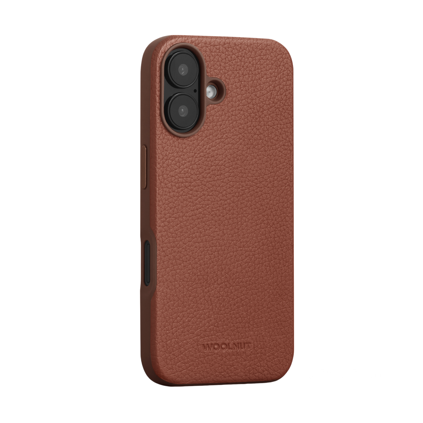 Woolnut Leather Case for iPhone 16 - Cognac