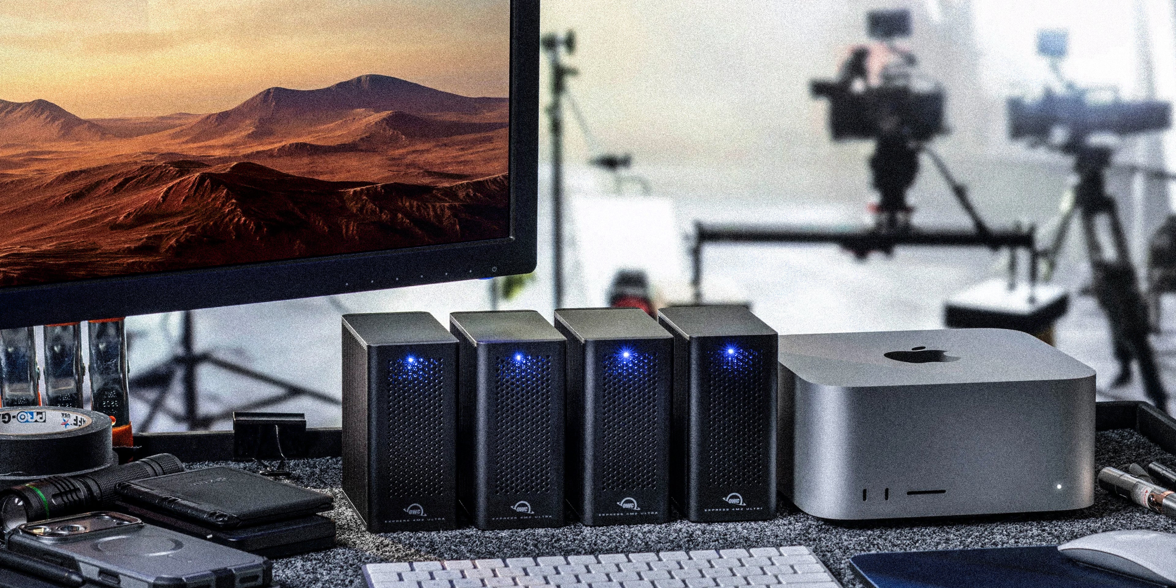 OWC 16TB Express 4M2 Ultra Thunderbolt 5 M.2 NVMe SSD Enclosure with Softraid