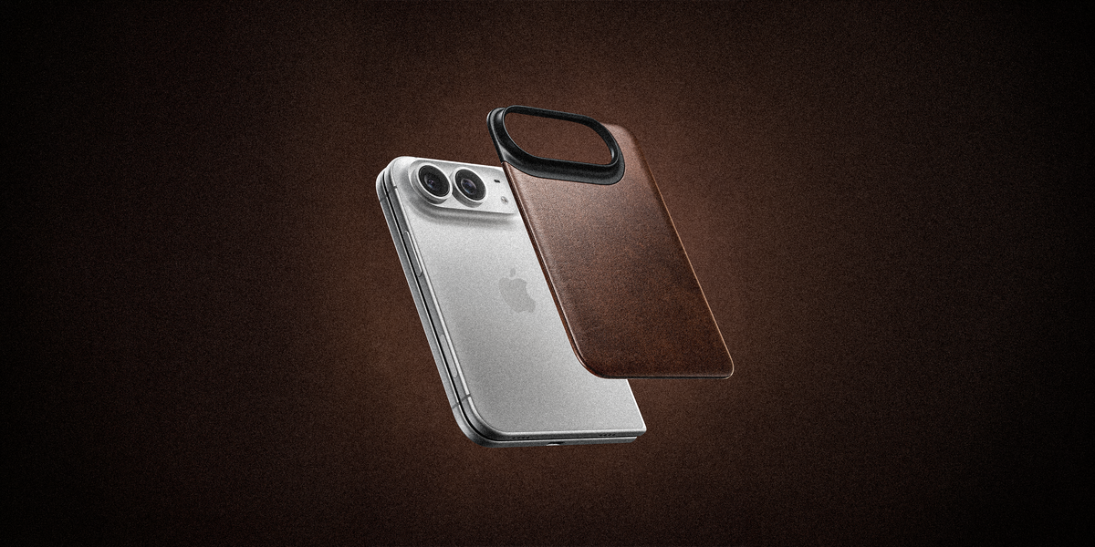 Nomad Magnetic Back with Horween Leather for iPhone Duo - Rustic Brown