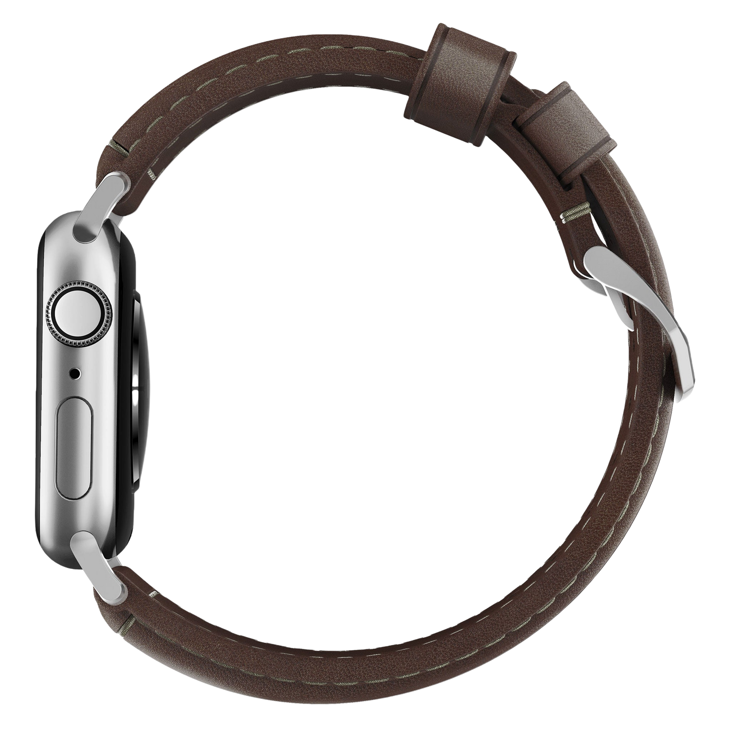 Nomad Traditional Band - 46/49mm - Silver Hardware - Brown
